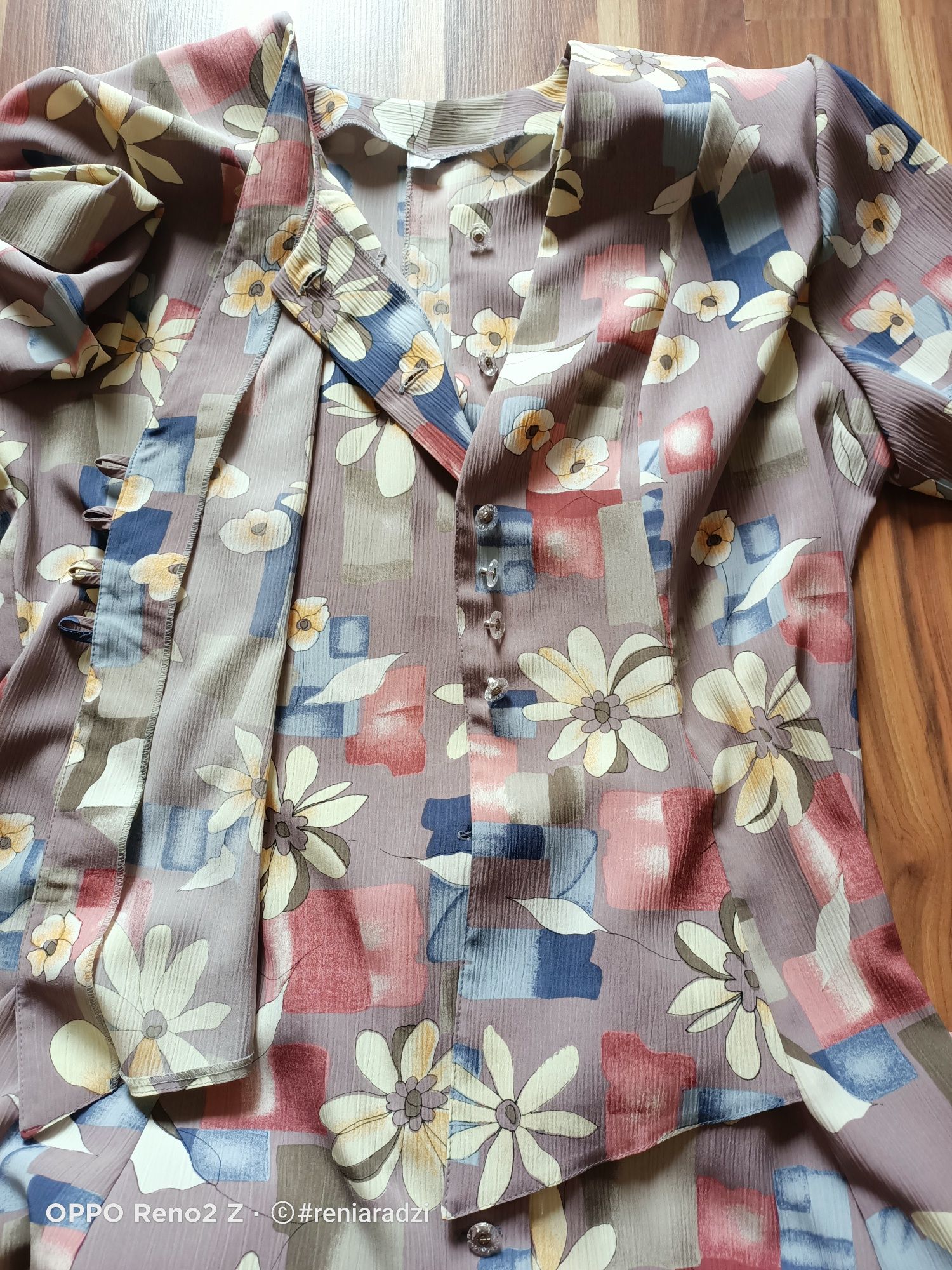Sukienka, damska, r.46, 3XL, długa, kwiaty