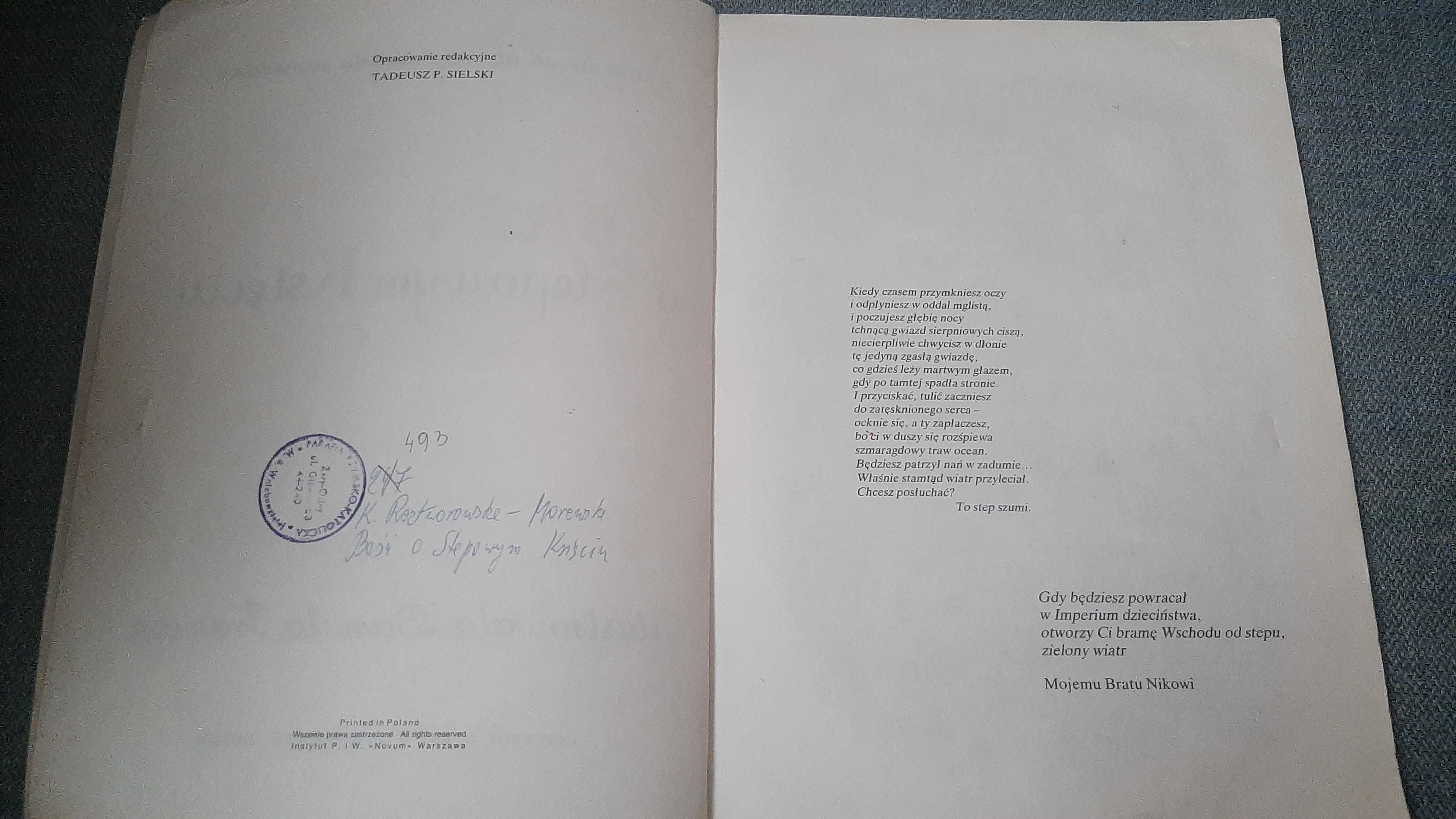 BAŚŃ O STEPOWYM KSIĘCIU Konikach koń Konstancja Rostworowska Morawska