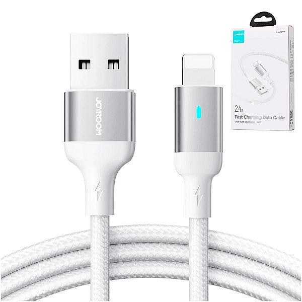 Joyroom kabel USB - Lightning 2.4A A10 Series 1,2 m biały (S-UL012A10)