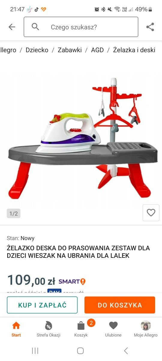 ŻELAZKO deska do prasowania  zestaw dla dzieci
