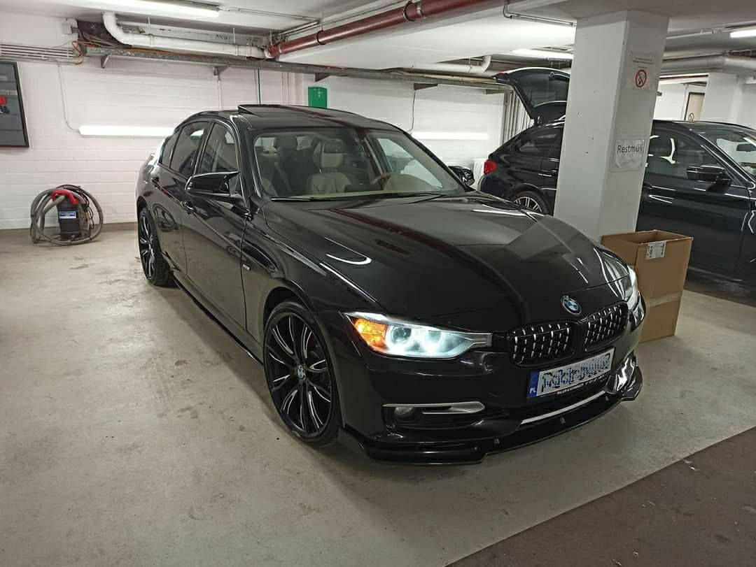 BMW F30/F31 SPLITTER dokładka zderzaka zwykły zderzak czarny połysk