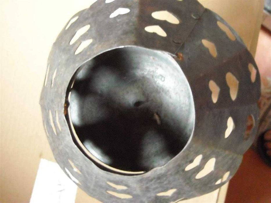 Castiçal artesanal suporte vela ferro