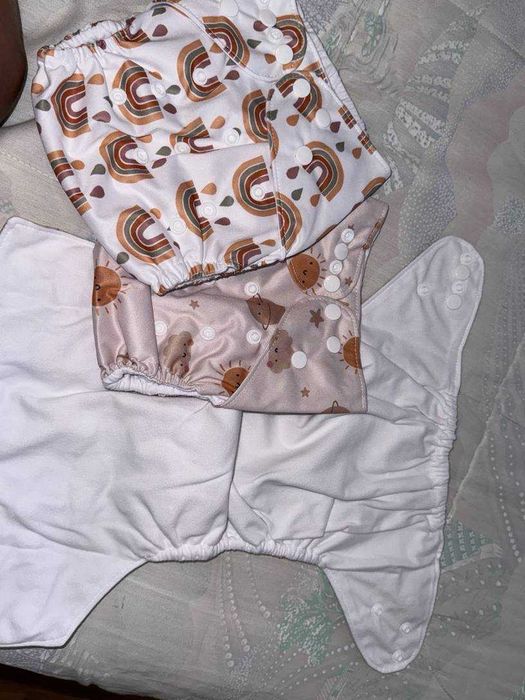 3 Fraldas reutilizáveis 3kg-20kg NOVAS (retiradas do saco para fotos)