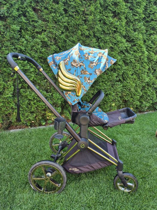 Zestaw wózek 2w1 cybex priam 2.0 jeremy Scott cherub blue
