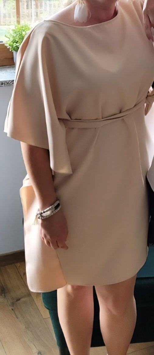 Luźna sukienka oversize nietoperz motyl