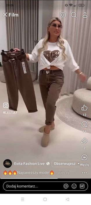 Spodnie damskie MOM FIT