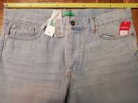 Spodnie męskie jeans United Colors of Benetton W36 niebieskie denim