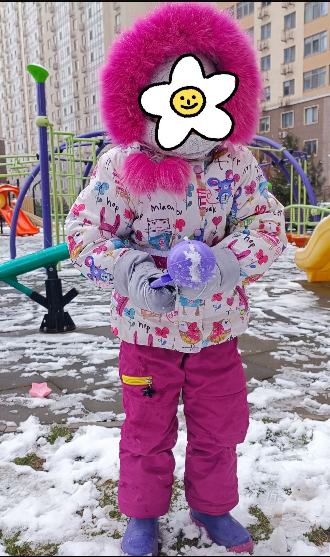 Зимний комплект на девочку 3-5 лет