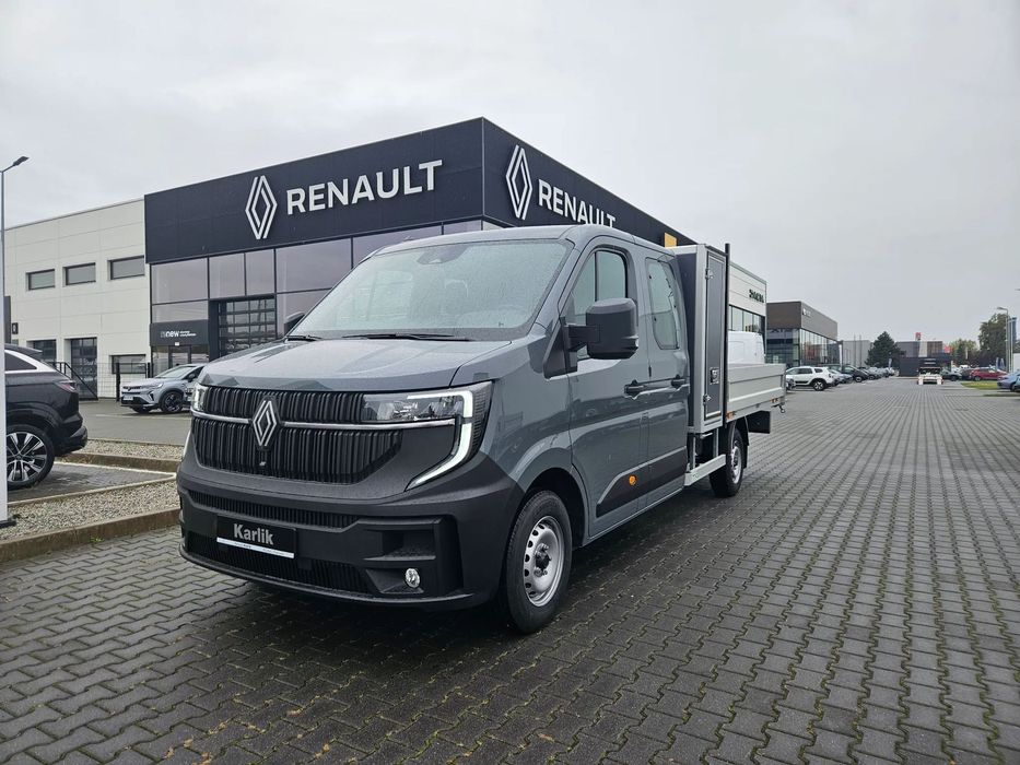Renault Master Doka 7 os. skrzynia + kontener narzędziowy  Dealer Renault Karlik Poznań od ręki, skrzynia 3000mm+ hak