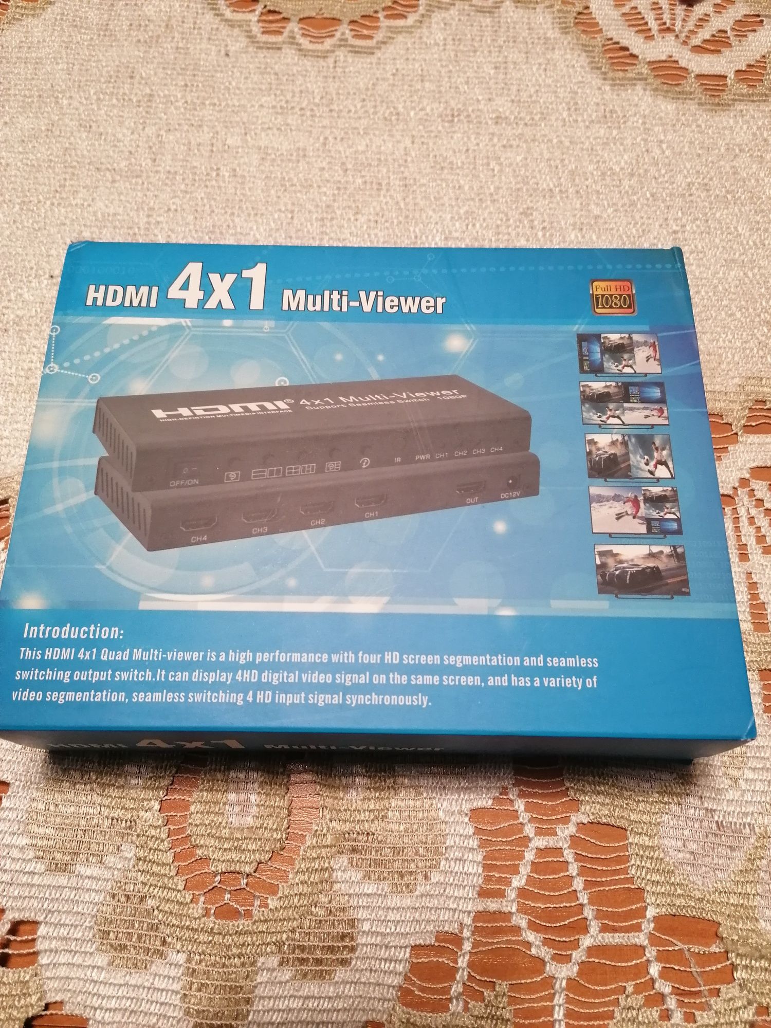 HDMI 4x1 Multi-Viewer Switch 1 Ekran z 4 Kamer