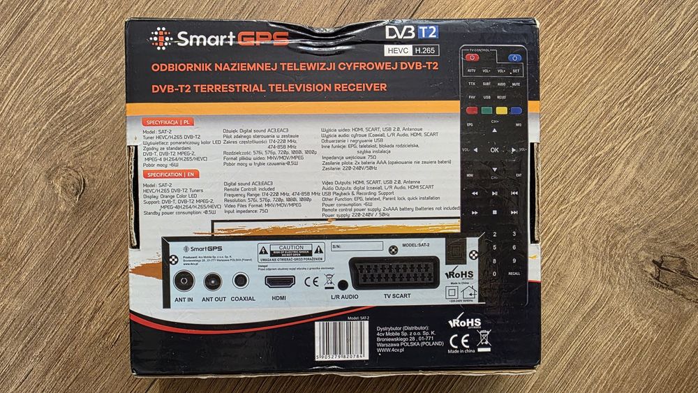 Dekoder SmartGPS SAT-2 DVB-T2/HEVC
