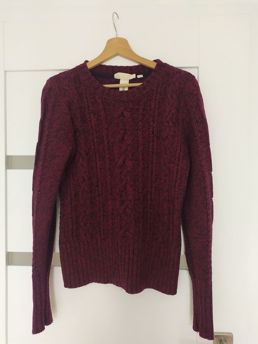Sweterek bordowy sweter H&M burgund