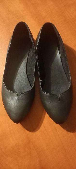Buty czarne baleriny damskie 35