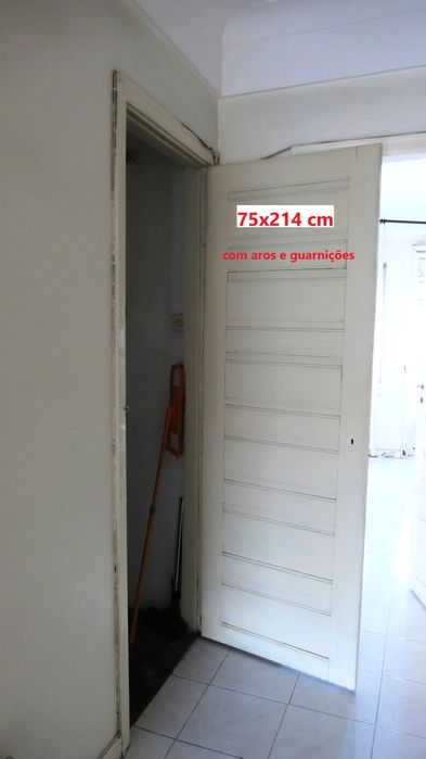 Portas antigas madeira maciça e vidro (com e sem aros / guarnições)