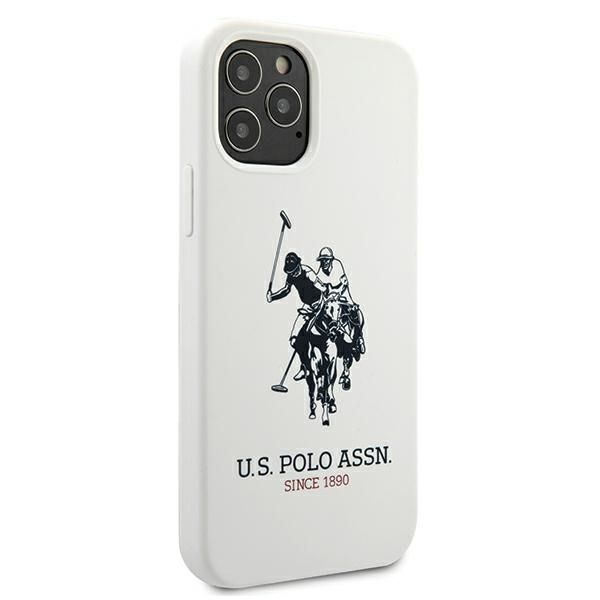 U.S. Polo Etui Silicone Hardcase do iPhone 12 Pro Max 6,7" - Biały