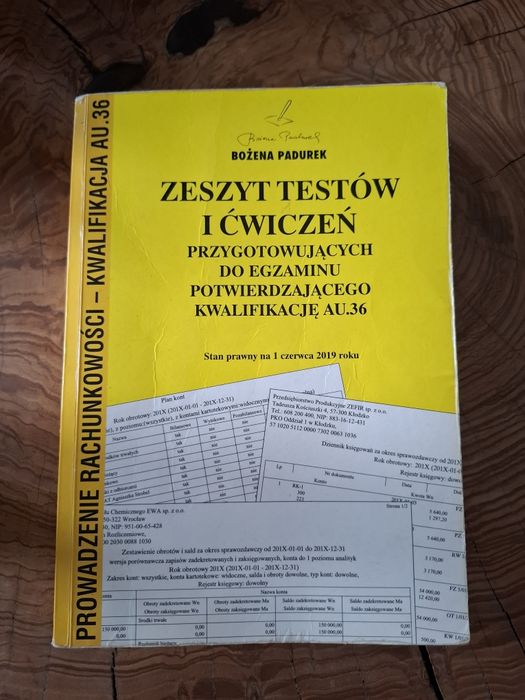 Zeszyt ćwiczeń I testów AU.36 Bożena Padurek 2019