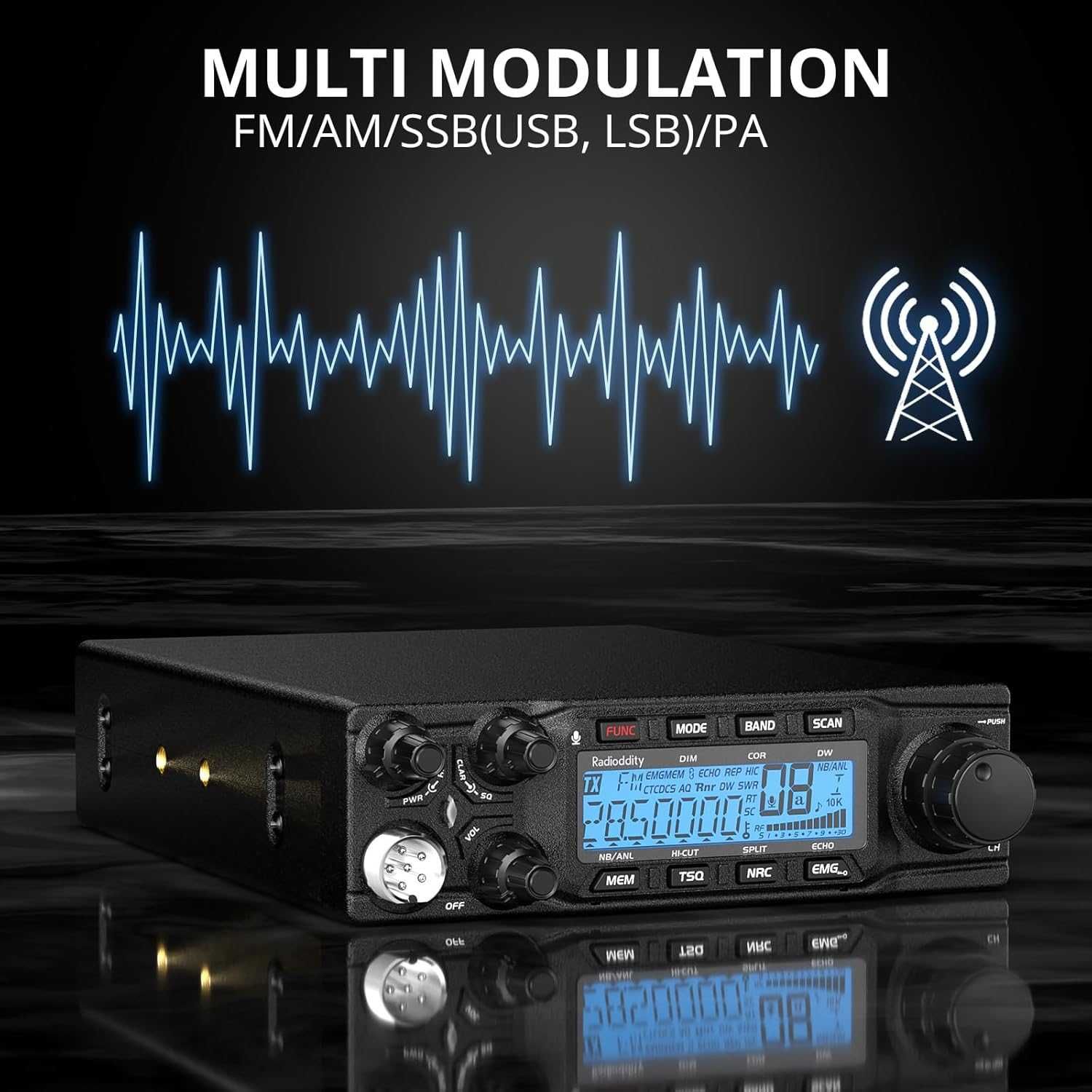 Radiotelefon 80W Radioddity QT80 AM/FM/SSB QT80