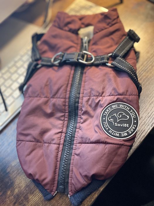 Kurtka dla psa, kamizelka zimowa, płaszcz, wyściełana z szelkami S