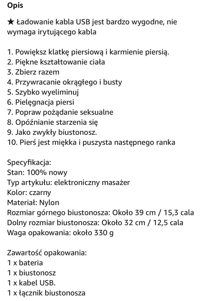 Elektroniczny masażer piersi, masażer wibracyjny o częstotliwości USB