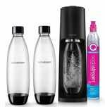 Saturator SodaStream Terra Czarny + 2 Butelki Fuse 1l + Nabój CO2 Gaz