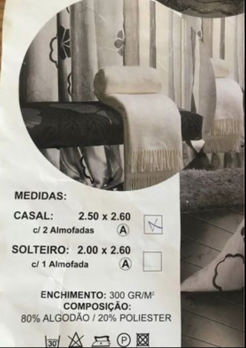 Edredom casal 250x260