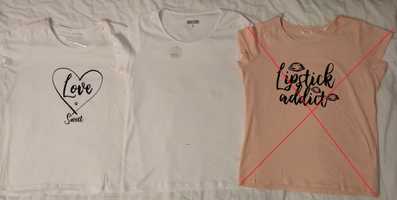Bluzka, T-shirt rozmiar XL, 2 sztuki, zestaw 1, NOWE