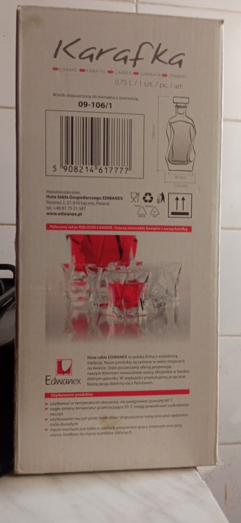 Szklana karafka 0,75 l