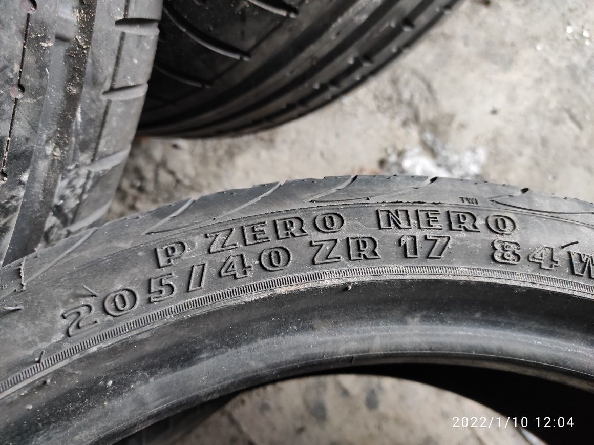 205.40.17 Pirelli 4шт лето БУ шины резина из Европы R17 205/40