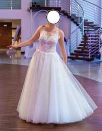 Piękna suknia ślubna typu litera A (księżniczka)