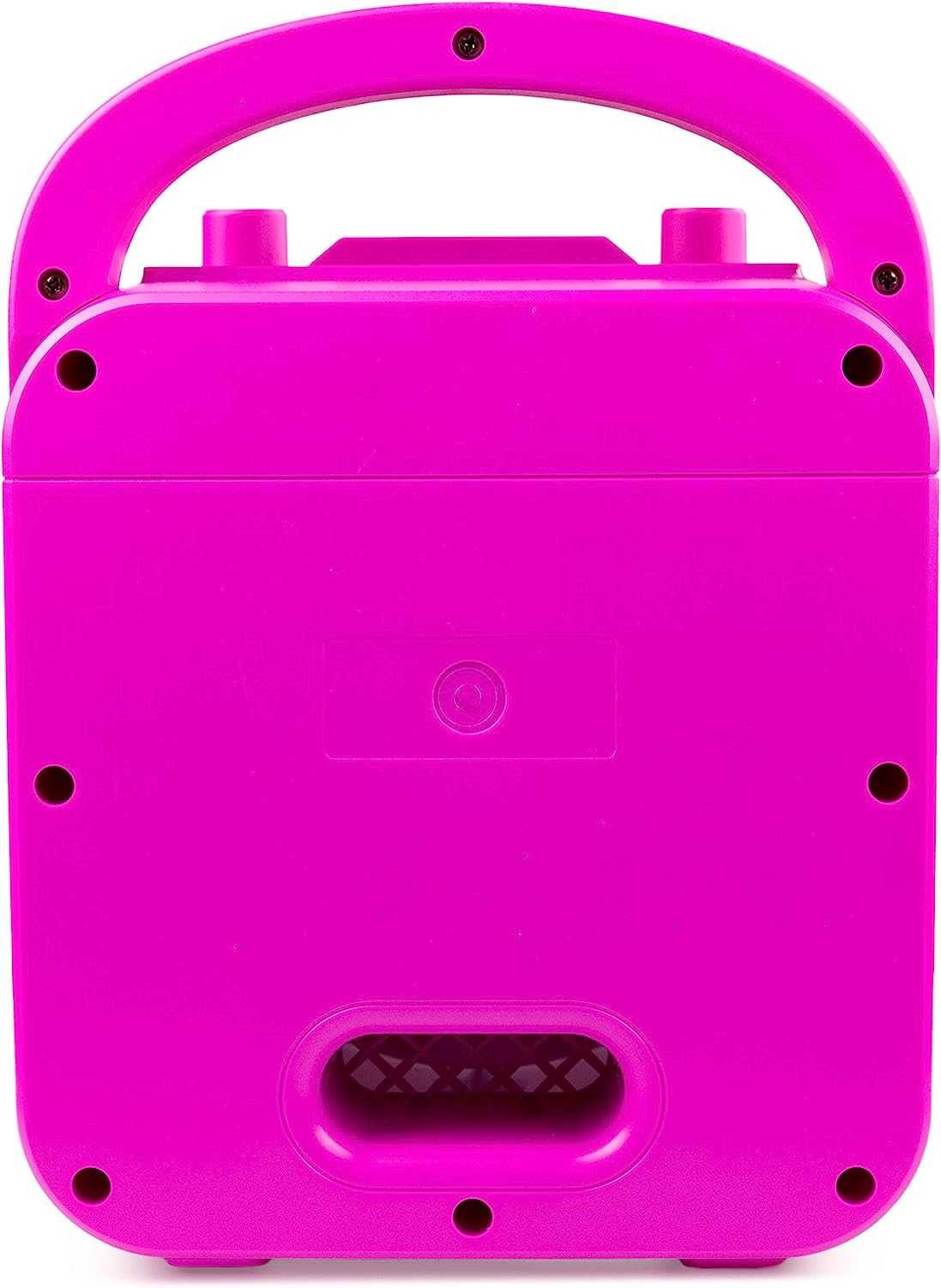 караоке колонка машина RockJam 10 Вт з двома мікрофонами, рожева