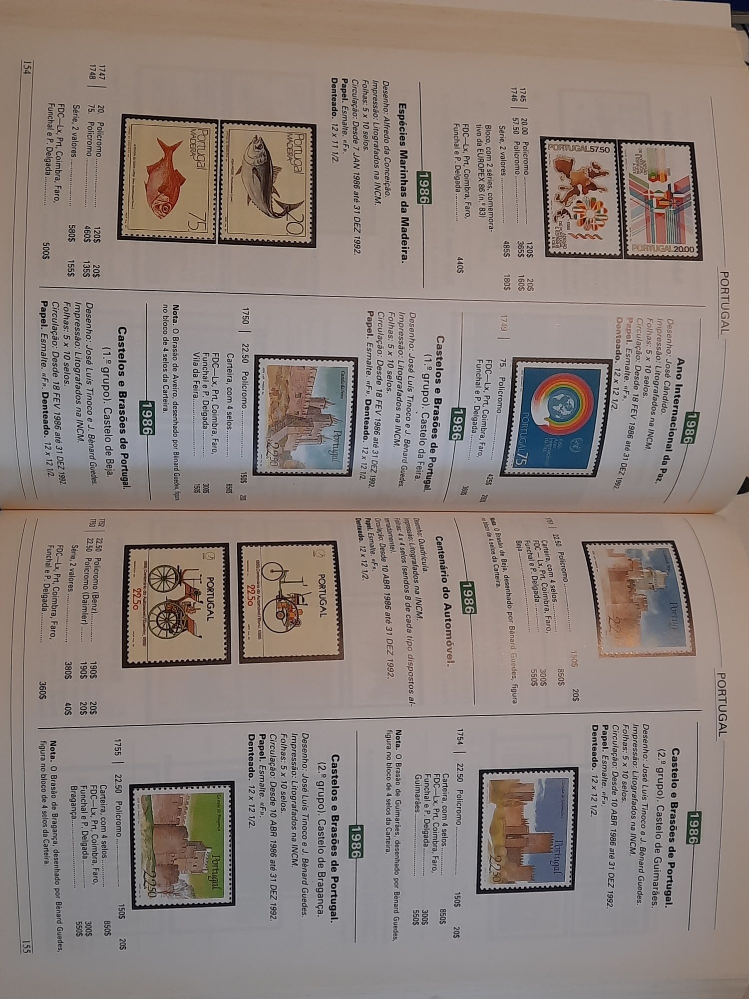 Catálogos selos postais "Afinsa" 1990/95