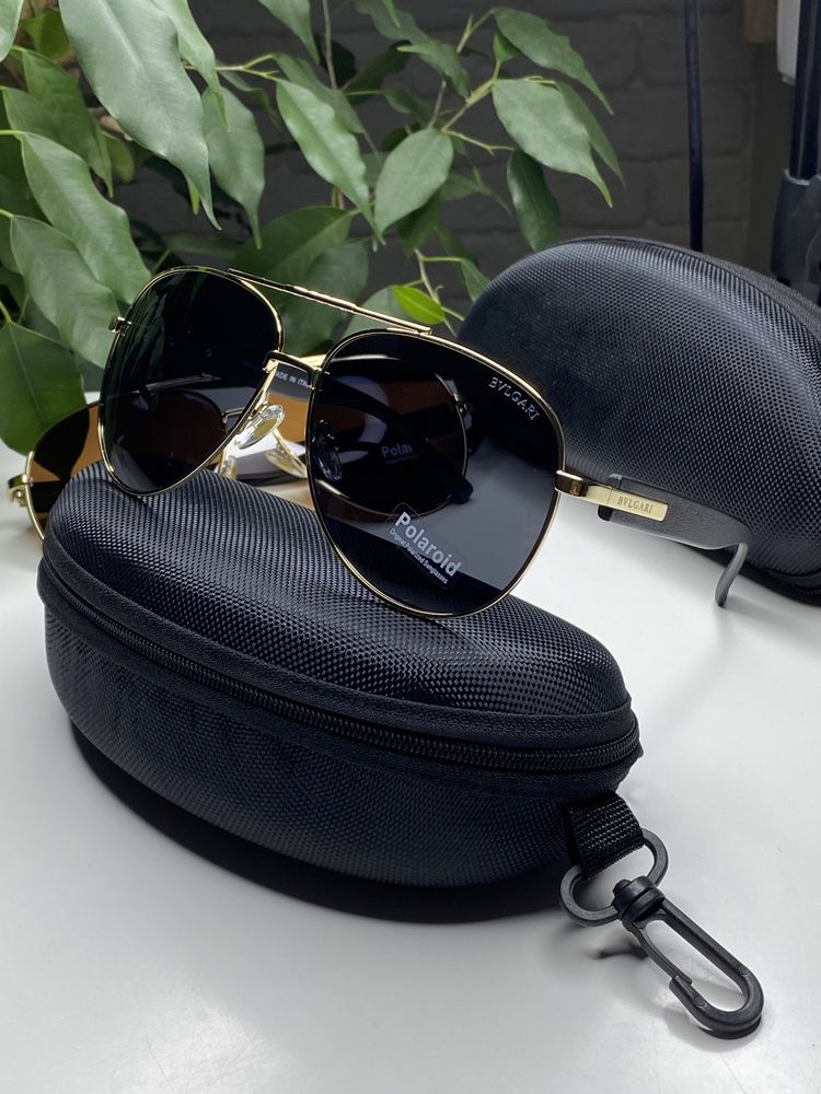 Мужские солнцезащитные очки BVLGARI AVIATOR Bulgari с поляризацией ХИТ