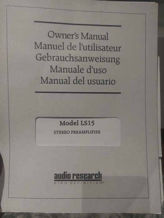 Pré Amplificador a válvulas Audio Research LS15