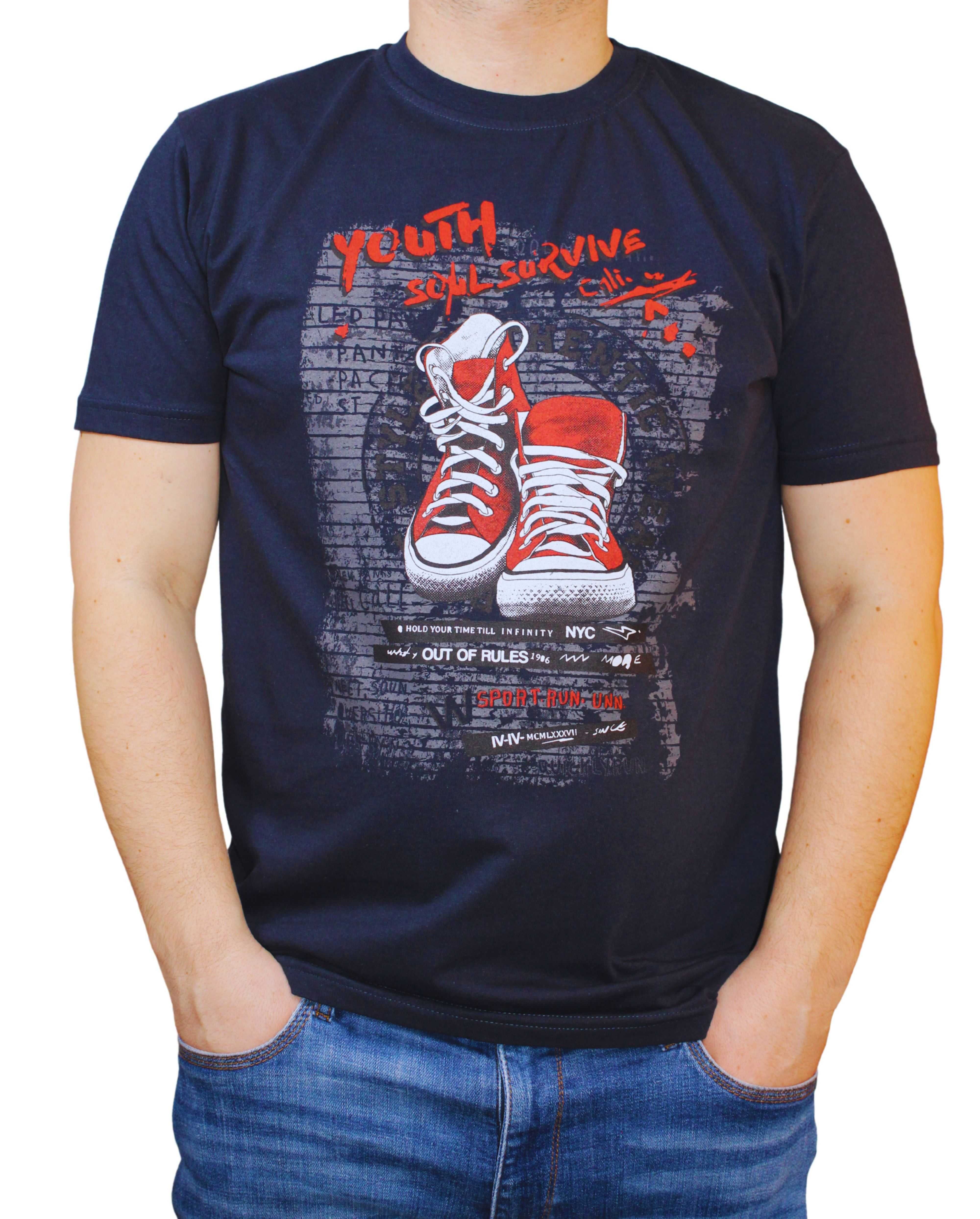 koszulka męska w modnych wzorach i kolorach rozmiary od L do 3XL