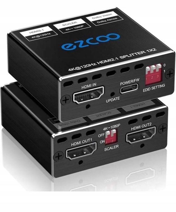 Konwerter HDMI 2.1 rozdzielacz Konwerter DAC EZCOO 4k120Hz