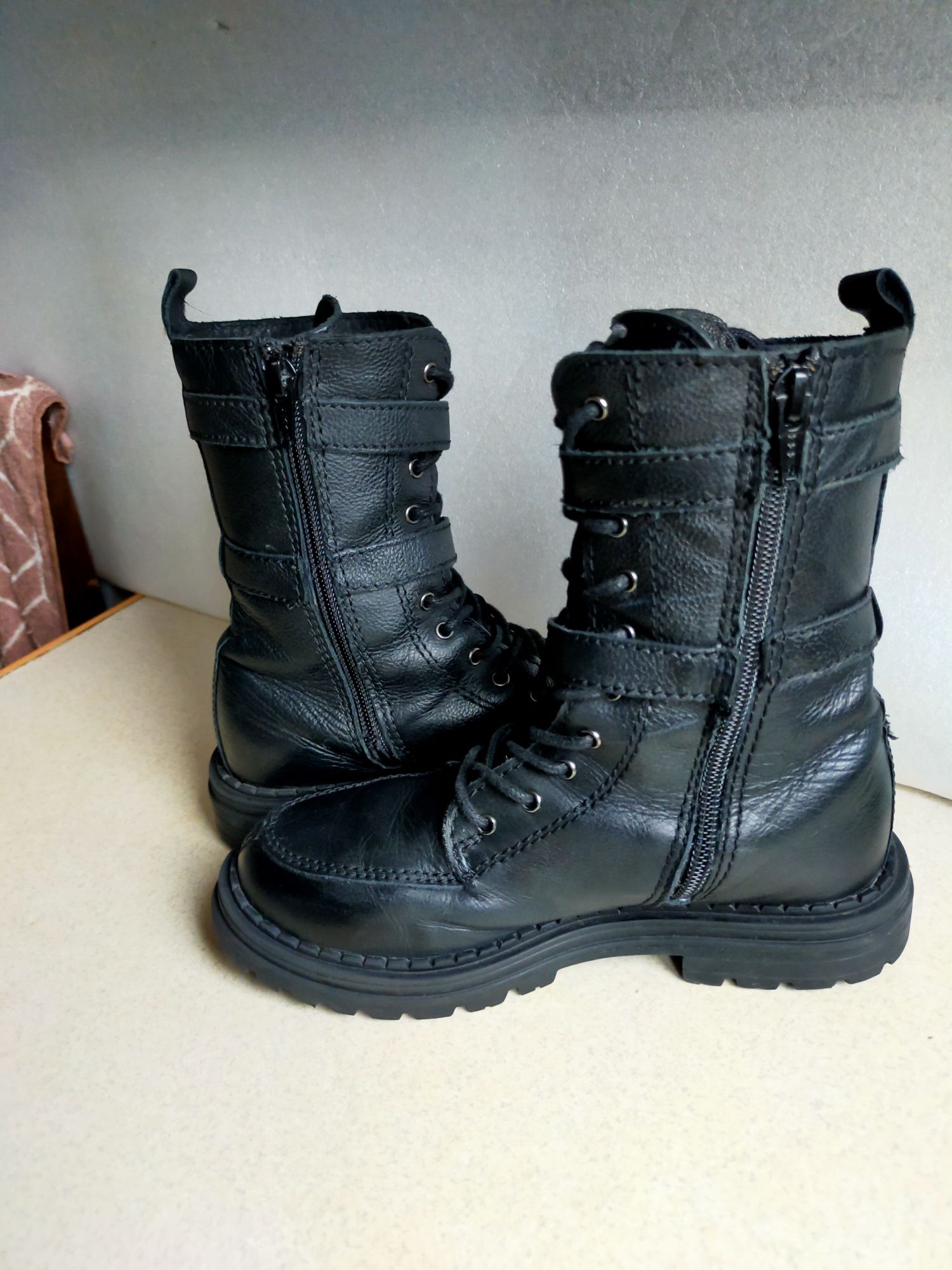 Buty zimowe trapery kozaki Lasocki skórzane 34