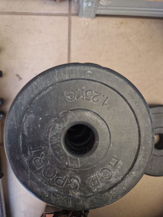 Zestaw obciążeń bitumicznych sztangą