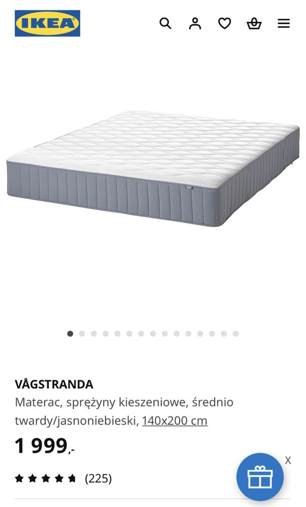 Lozko Zara Home i materac Ikea kupiony 3 miesiace temu!