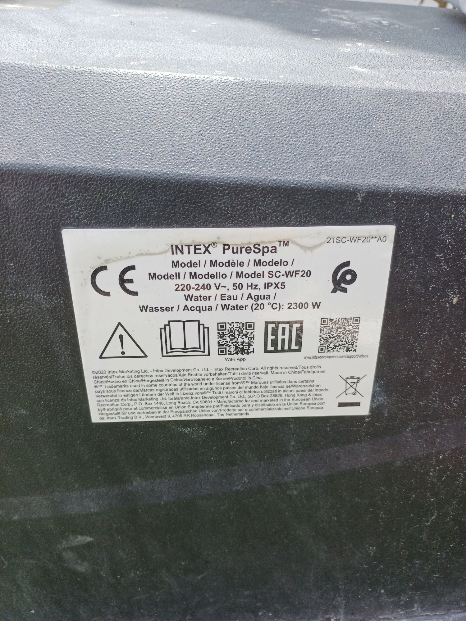 Motor SPA Intex a funcionar