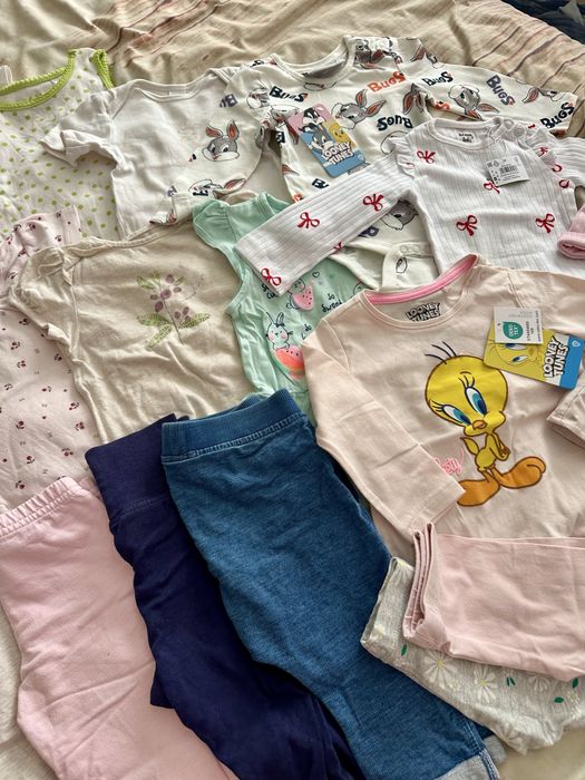 Paka ubrań ubranek dla dziewczynki rozmiar 68 - część ubranek nowych!