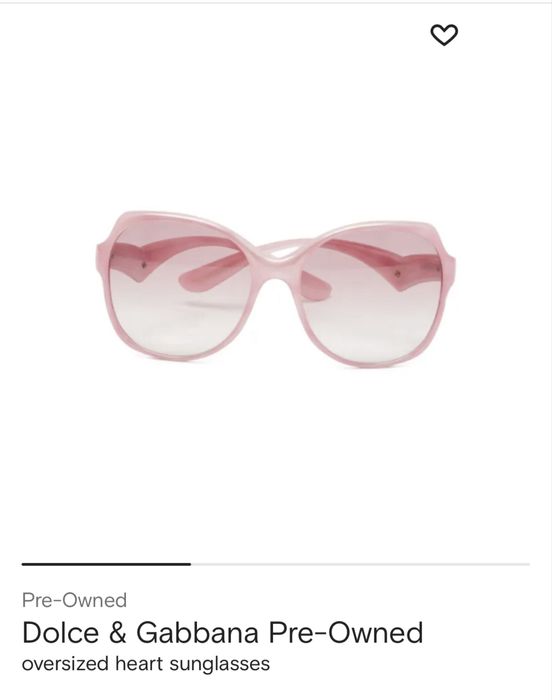 Dolce & Gabbana Pink Gradient DG6154 oversized heart sunglasses