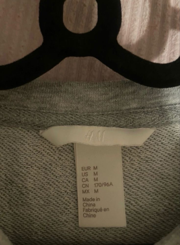 Damska szara bluza z falbanką rozmiar M H&M