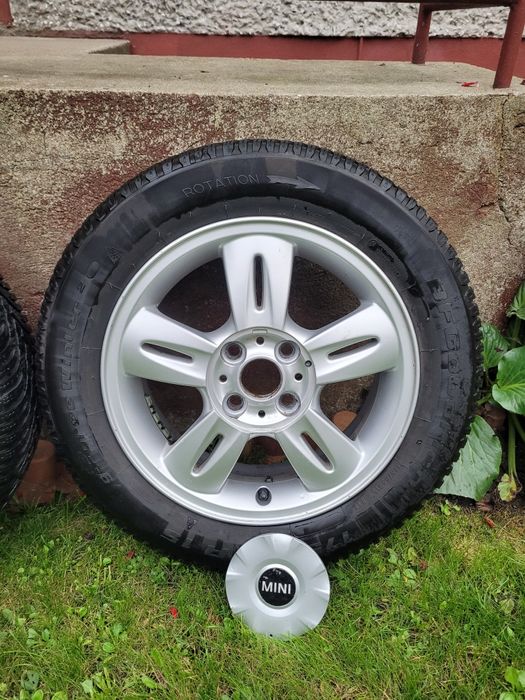 Sprzedam Alufelgi Mini 15 4x100 Opony zimowe 2017r. 7mm