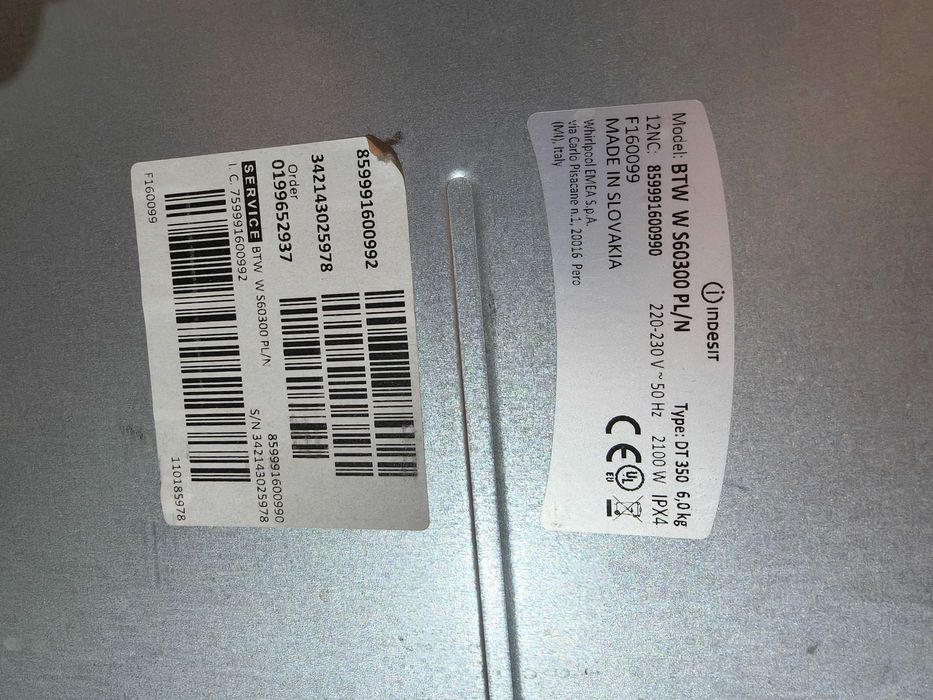 Programator do pralki Indesit BTW W S60300 PL/N