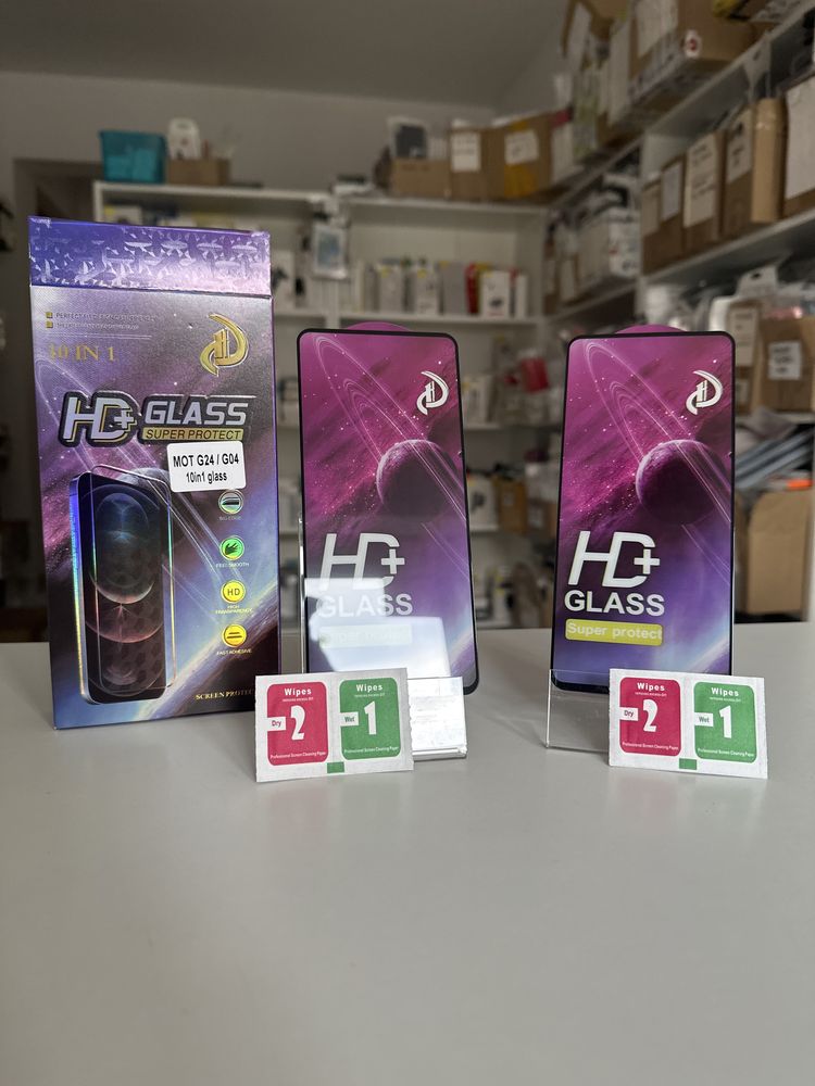 2x SZKŁO hartowane 5D CAŁY EKRAN do MOTOROLA MOTO G24 / G04