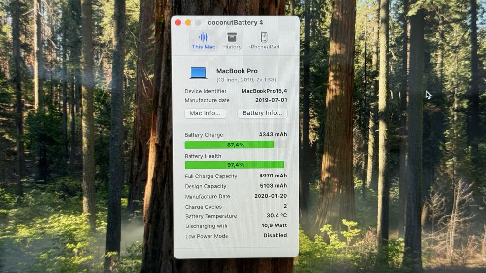 MacBook Pro 13" 2019 (Space Gray, 8/256 ГБ, A2159) USA