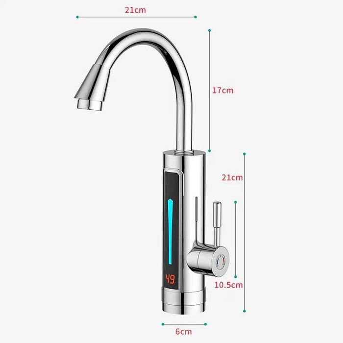 Бойлер кран delimano RX-011-1 водонагреватель с LCD экраном хромирован