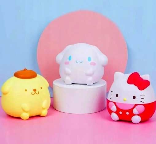 Gniotek Pompompurin Squishy antystresowy Hello Kitty Sanrio Kawaii 7cm