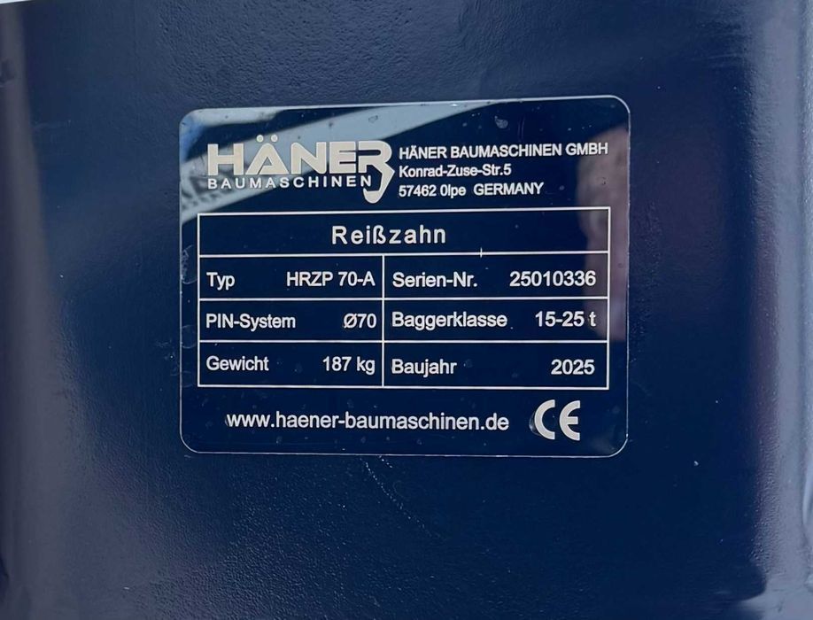 Ripper Escavadora Giratória Ø 70 / 15-25 t Haner
