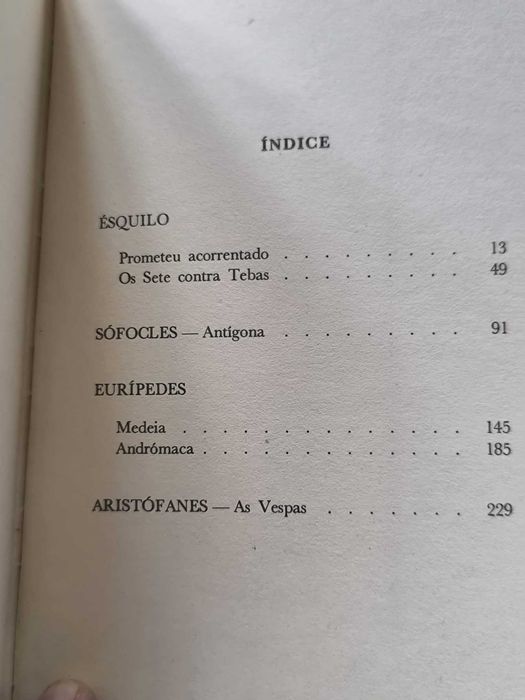 TEATRO GREGO, Amigos do Livro, Grandes clássicos da literatura mundial